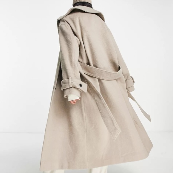 ASOS DESIGN smart brushed boyfriend wool mix - Picture 3 of 7